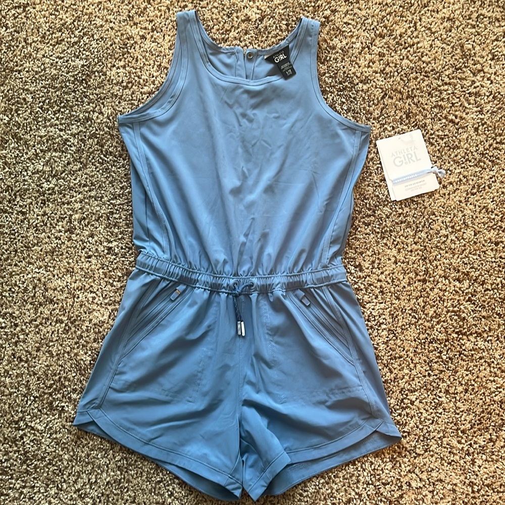 NWT - Athleta girl size L light blue romper.